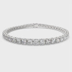Load and play video in Gallery viewer, Cosima Round Cut Diamond Tennis Bracelet Prong Set (8 ctw)
