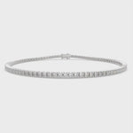 Load and play video in Gallery viewer, Seraphina Princess Cut Diamond Tennis Bracelet Prong Set (2 ctw)
