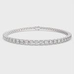 Load and play video in Gallery viewer, Vespera Round Cut Diamond Tennis Bracelet Prong Set (4 ctw)
