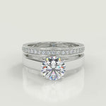 Load and play video in Gallery viewer, Olivia 4 Prong Solitaire Round Cut Diamond Engagement Ring
