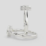 Load and play video in Gallery viewer, Xenia Round Cut Halo Pave Solitaire Engagement Ring Setting
