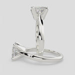 Load and play video in Gallery viewer, Juliana Princess Cut Classic Solitaire Engagement Ring Setting
