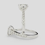 Load and play video in Gallery viewer, Karina Princess Cut Pave 6 Prong Engagement Ring Setting
