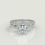 Load and play video in Gallery viewer, Carina Petite twist Pave Cushion Cut Diamond Engagement Ring
