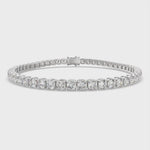 Load and play video in Gallery viewer, Euphemia Cushion Cut Diamond Tennis Bracelet Prong Set (8 ctw)
