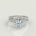Load and play video in Gallery viewer, Kaitlyn 4 Prong Solitaire Round Cut Diamond Engagement Ring
