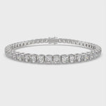 Load and play video in Gallery viewer, Zephyrine Cushion Cut Diamond Tennis Bracelet Prong Set (10 ctw)
