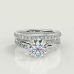 Load and play video in Gallery viewer, Lorelei Pave Twist Rope Cushion Cut Diamond Engagement Ring
