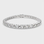 Load and play video in Gallery viewer, Rosamund Round Cut Diamond Tennis Bracelet S-Link (8 ctw)
