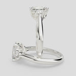 Load and play video in Gallery viewer, Hana Radiant Cut 3 Stone Engagement Ring Setting
