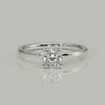 Load and play video in Gallery viewer, Valeria Cushion Cut Hidden Halo Solitaire 4 Prong Claw Set Engagement Ring Setting
