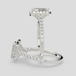 Load and play video in Gallery viewer, Isadora Emerald Cut Halo Pave Engagement Ring Setting
