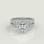 Load and play video in Gallery viewer, Violet Shared Prong Assher Accents Cushion Cut Diamond Ring
