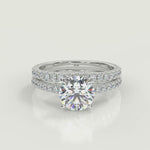 Load and play video in Gallery viewer, Jaelynn Classic 4 Prong Round Cut Diamond Engagement Ring
