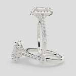 Load and play video in Gallery viewer, Isadora Radiant Cut Halo Pave Engagement Ring Setting
