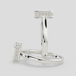 Load and play video in Gallery viewer, Xenia Emerald Cut Halo Pave Solitaire Engagement Ring Setting
