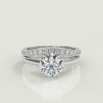 Load and play video in Gallery viewer, Aria 4 Prong Solitaire Round Cut Diamond Engagement Ring

