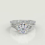 Load and play video in Gallery viewer, Selena Split Shank Round Cut Diamond Engagement Ring
