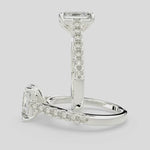 Load and play video in Gallery viewer, Karina Radiant Cut Pave 6 Prong Engagement Ring Setting
