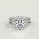 Load and play video in Gallery viewer, Jaycee Double French-Set Classic Cushion Cut Engagement Ring
