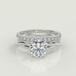 Load and play video in Gallery viewer, Haylie Infinity Solitaire Rope 4 Prong Cushion Cut Diamond Engagement Ring
