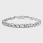 Load and play video in Gallery viewer, Cassiopeia Round Cut Diamond Tennis Bracelet S-Link (6 ctw)

