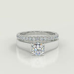 Load and play video in Gallery viewer, Cloe Cathedral Solitaire Round Cut Diamond Engagement Ring
