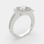 Load image into Gallery viewer, Amalia Emerald Cut Halo Pave Engagement Ring Setting
