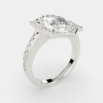 Load image into Gallery viewer, Amalia Marquise Cut Halo Pave Engagement Ring Setting
