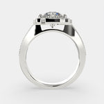 Load image into Gallery viewer, Amalia Round Cut Halo Pave Engagement Ring Setting
