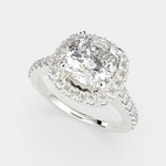 Load image into Gallery viewer, Bianca Cushion Cut Halo Pave Engagement Ring Setting
