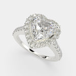 Load image into Gallery viewer, Bianca Heart Cut Halo Pave Engagement Ring Setting
