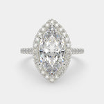 Load image into Gallery viewer, Bianca Marquise Cut Halo Pave Engagement Ring Setting
