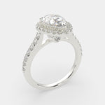 Load image into Gallery viewer, Bianca Pear Cut Halo Pave Engagement Ring Setting
