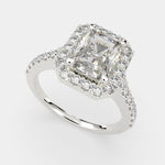 Load image into Gallery viewer, Bianca Radiant Cut Halo Pave Engagement Ring Setting
