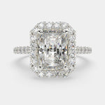 Load image into Gallery viewer, Bianca Radiant Cut Halo Pave Engagement Ring Setting
