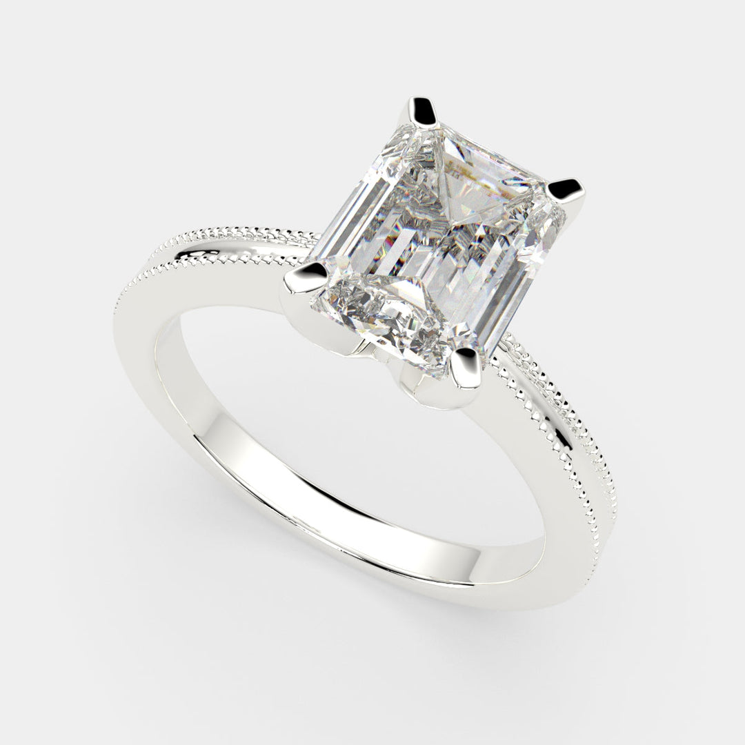 Camilla Emerald Cut Solitaire Engagement Ring Setting