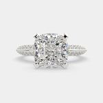 Load image into Gallery viewer, Daria Cushion Cut Pave 6 Prong Engagement Ring Setting
