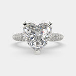 Load image into Gallery viewer, Daria Heart Cut Pave 6 Prong Engagement Ring Setting

