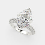 Load image into Gallery viewer, Daria Marquise Cut Pave 6 Prong Engagement Ring Setting
