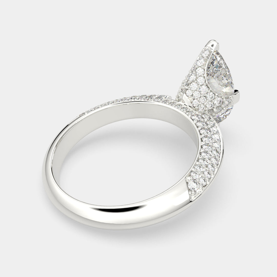 Daria Marquise Cut Pave 6 Prong Engagement Ring Setting