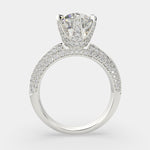 Load image into Gallery viewer, Daria Round Cut Pave 6 Prong Engagement Ring Setting
