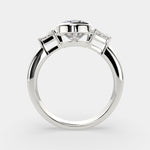 Load image into Gallery viewer, Emilia Cushion Cut Trilogy 3 Stone Engagement Ring Setting
