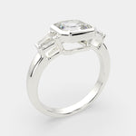 Load image into Gallery viewer, Emilia Emerald Cut Trilogy 3 Stone Engagement Ring Setting
