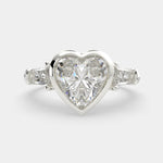 Load image into Gallery viewer, Emilia Heart Cut Trilogy 3 Stone Engagement Ring Setting
