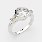 Load image into Gallery viewer, Emilia Round Cut Trilogy 3 Stone Engagement Ring Setting
