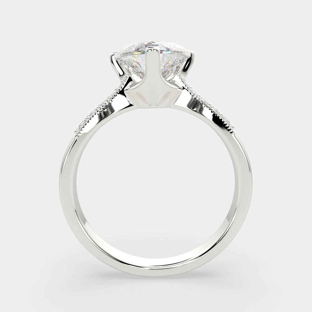 Federica Heart Cut 4 Prong Engagement Ring Setting