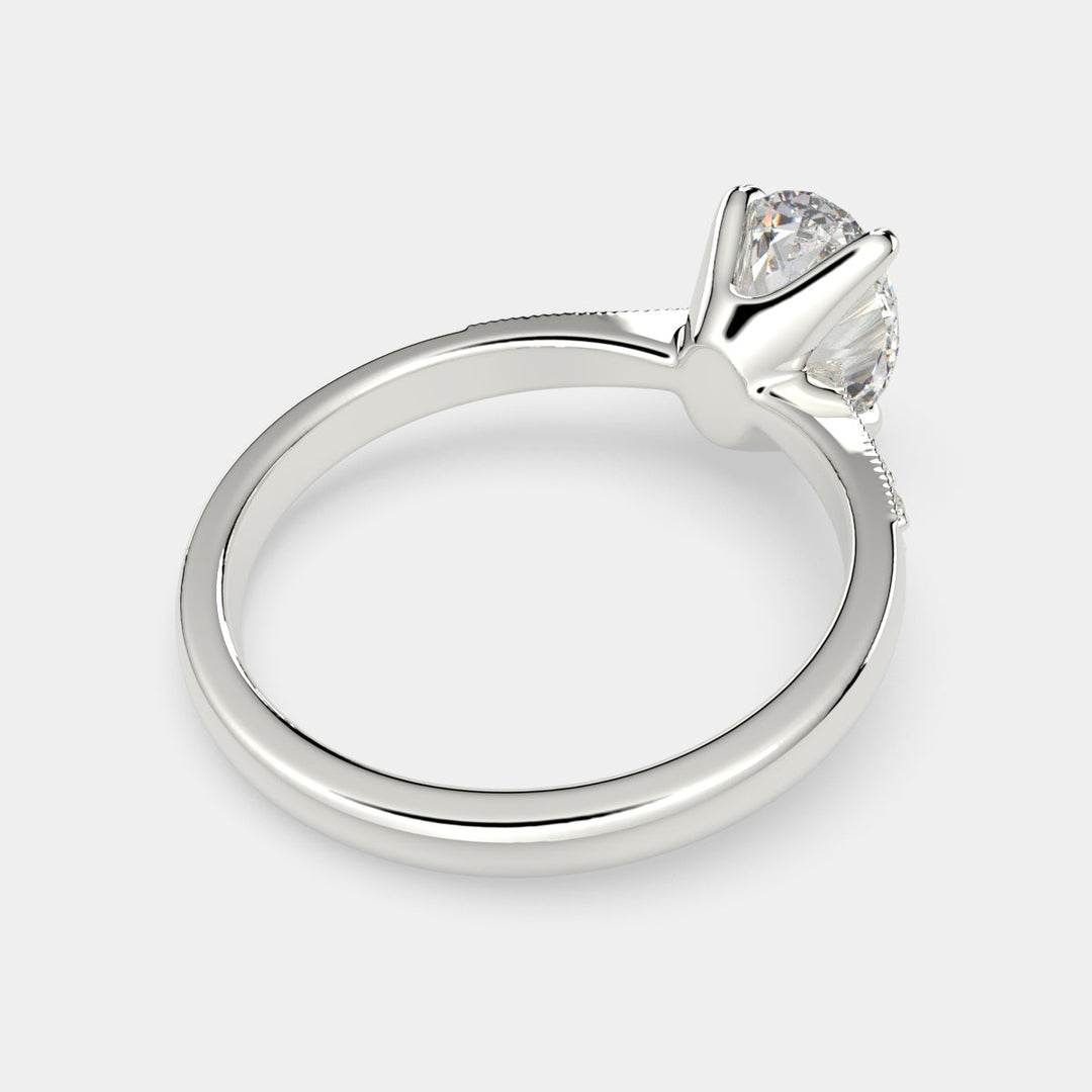 Federica Oval Cut 4 Prong Engagement Ring Setting