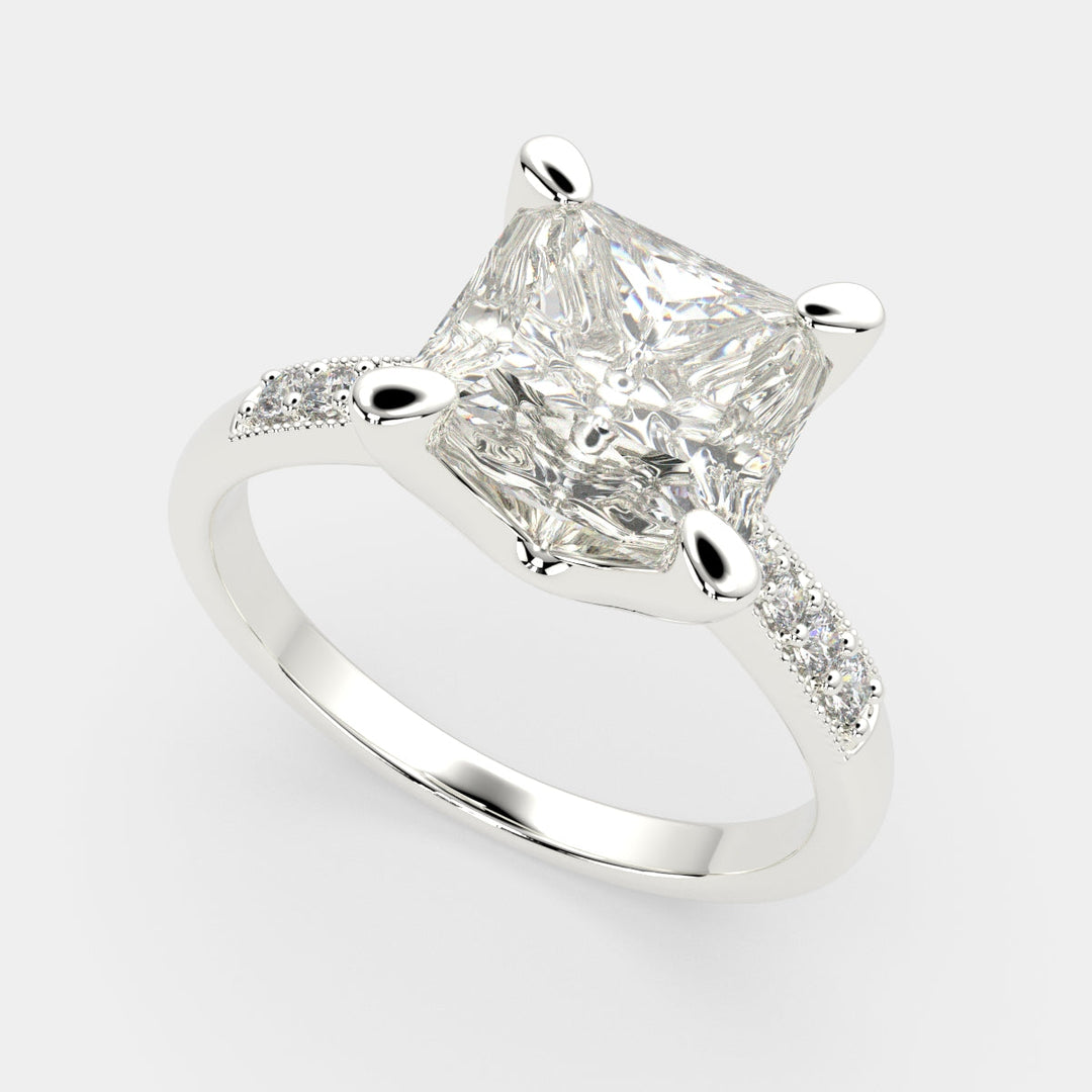 Federica Princess Cut 4 Prong Engagement Ring Setting