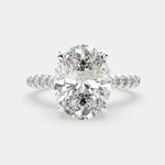 Load image into Gallery viewer, Ginevra Oval Cut Tapered Engagement Ring Setting
